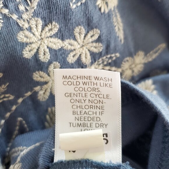 J Jill long sleeve Top Boho style with embroidered stitching cotton/modal Size L - Picture 9 of 11